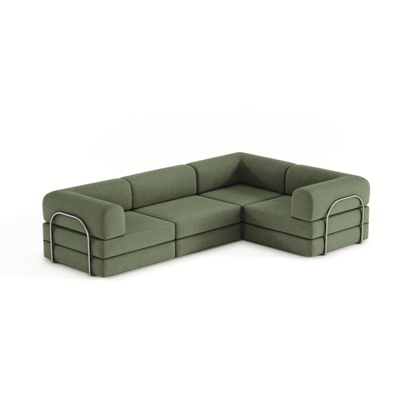 FlexiCloud XL Modular Sofa-Forest Green