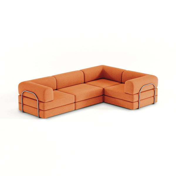 FlexiCloud XL Modular Sofa-Orange