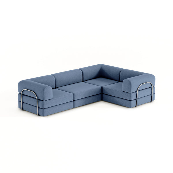 FlexiCloud XL Modular Sofa-Aegean Blue