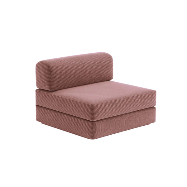 FlexiCloud Modular Single Seat-Dusty Rose