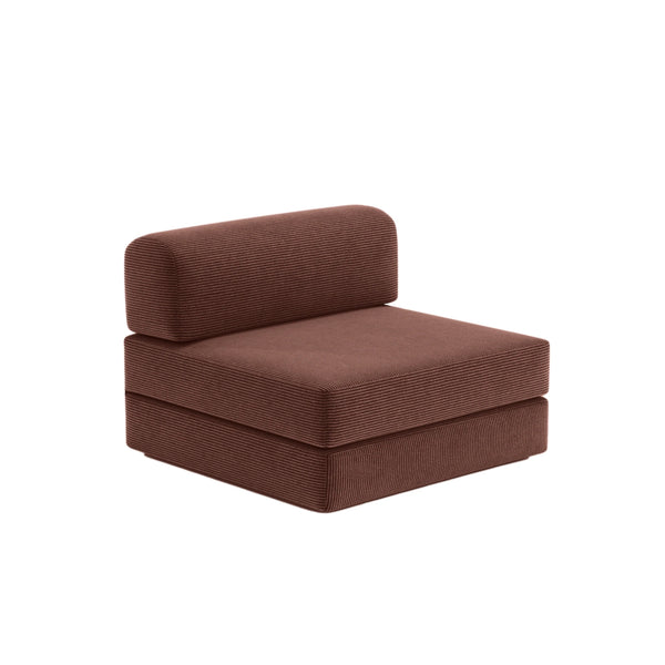 FlexiCloud Modular Single Seat-Chestnut